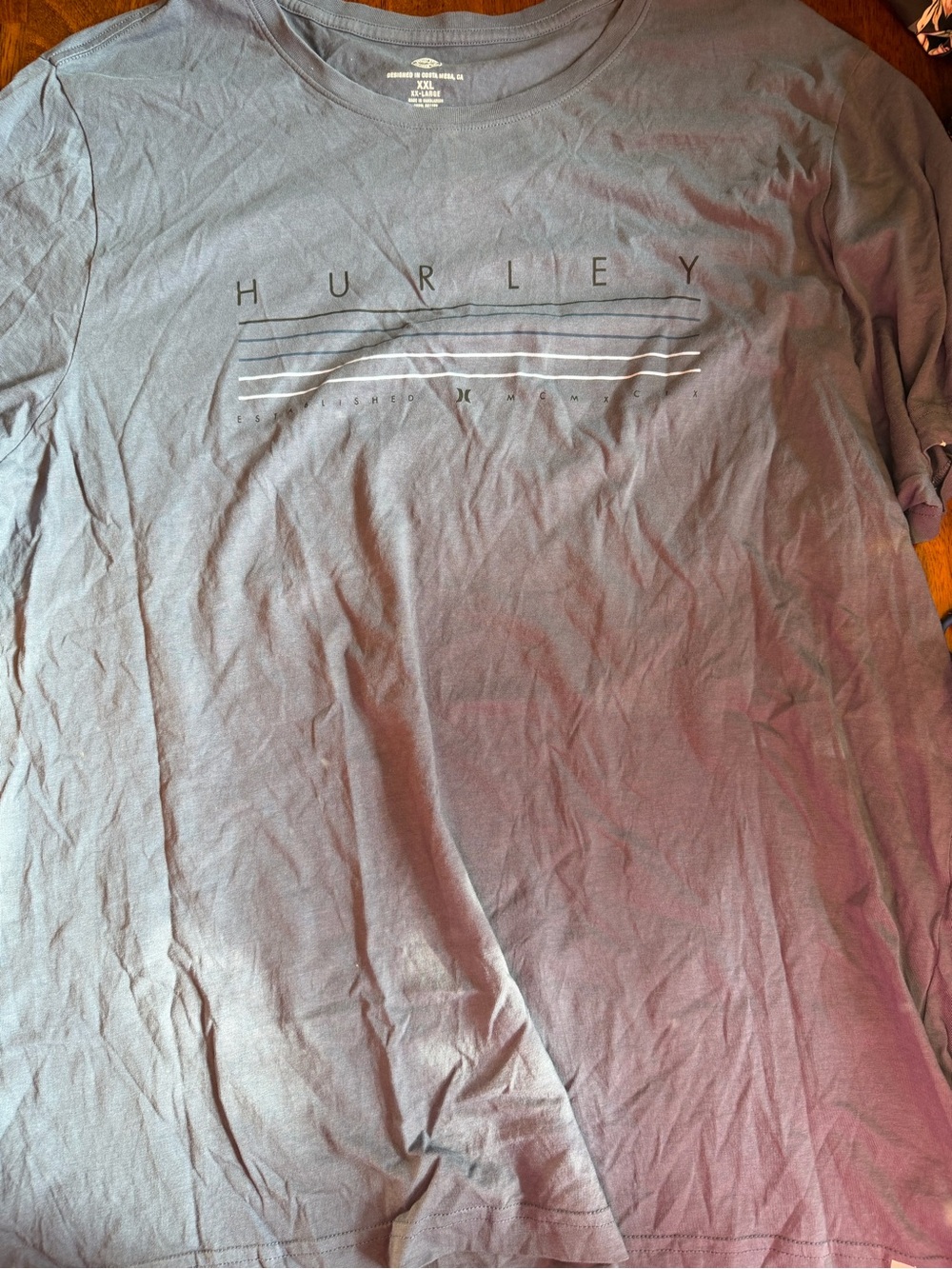 Hurley Men's Gray Graphic Short Sleeve Tee